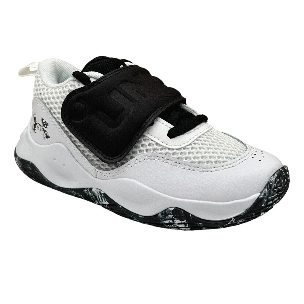 Under Armour Lockdown Youth‎ Boy's Leather Basketball Shoes Size 3Y White/Black